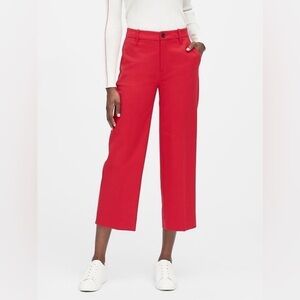 Banana Republic High Rise Slim Wide Leg Cropped Pants Red Size 2